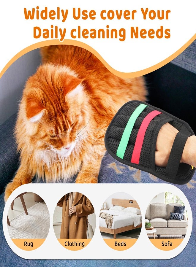 ZREVSB Pet Hair Remover Glove for Dogs & Cats, Newly Upgraded Reusable Electrostatic Pet Hair Gloves, Pet Hair Remover Tool for Clothing, Couch, Carpet, Car Seat (2Pcs - Black) - Image 5